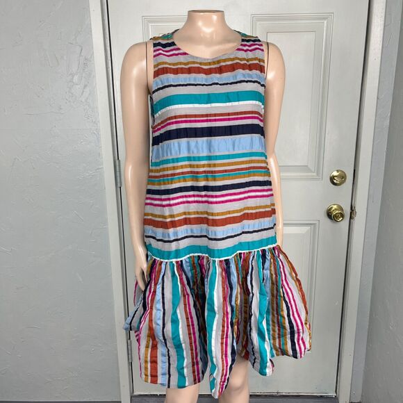 Henrik Vibskov Women's Dress XS/S Linen Designer striped Cotton blend F4-20 - Picture 1 of 7